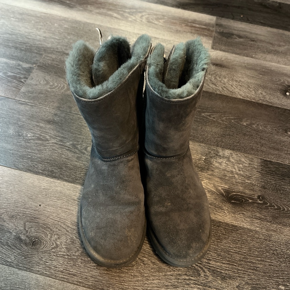 UGG Gray Winter Boots with Sheepskin Lining